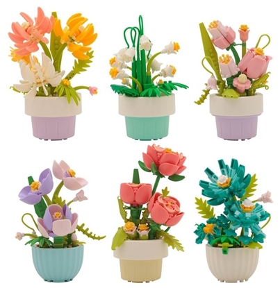 Picture of £3.99 MINI-BRICKS FLOWERS 6 ASST