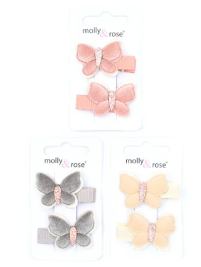 Picture of £1.29 VELVET BUTTERFLY CLIPS x 2