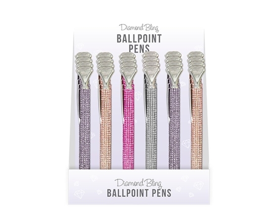 Picture of £1.50 BLING DIAMOND BALLPOINT PENS (24)