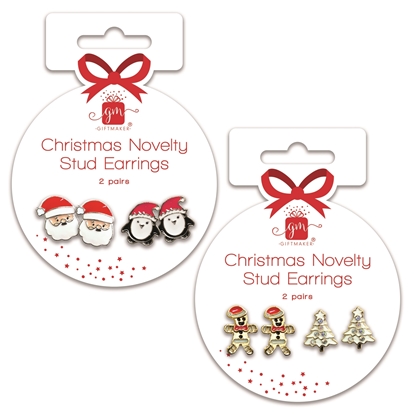 Picture of £1.49 CHRISTMAS STUD EARRINGS 2 ASST